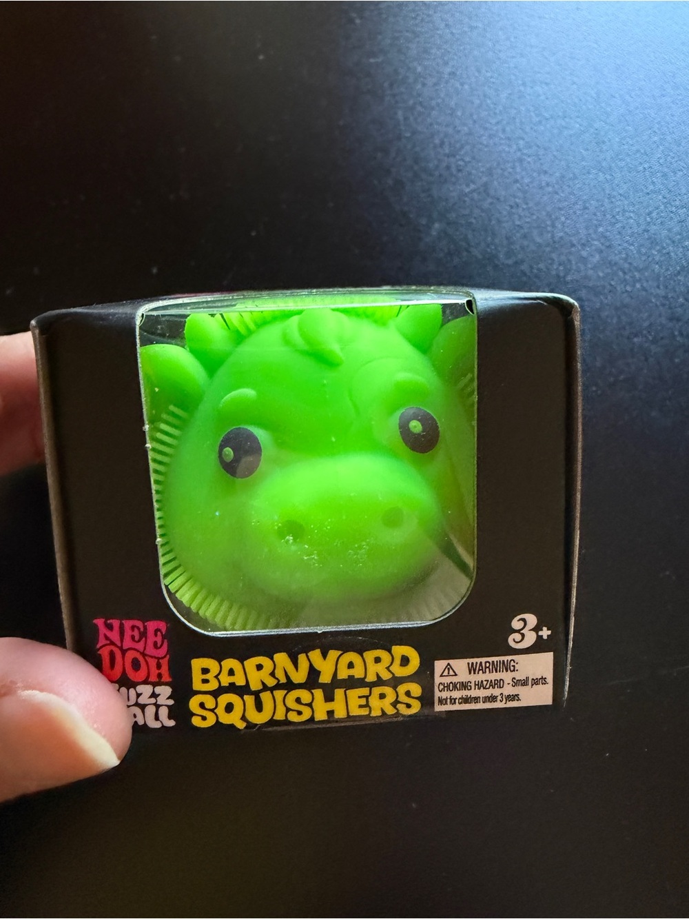 NeeDoh Barnyard Squishers Green Pig Sensory Toy - Soft Squeezable Play